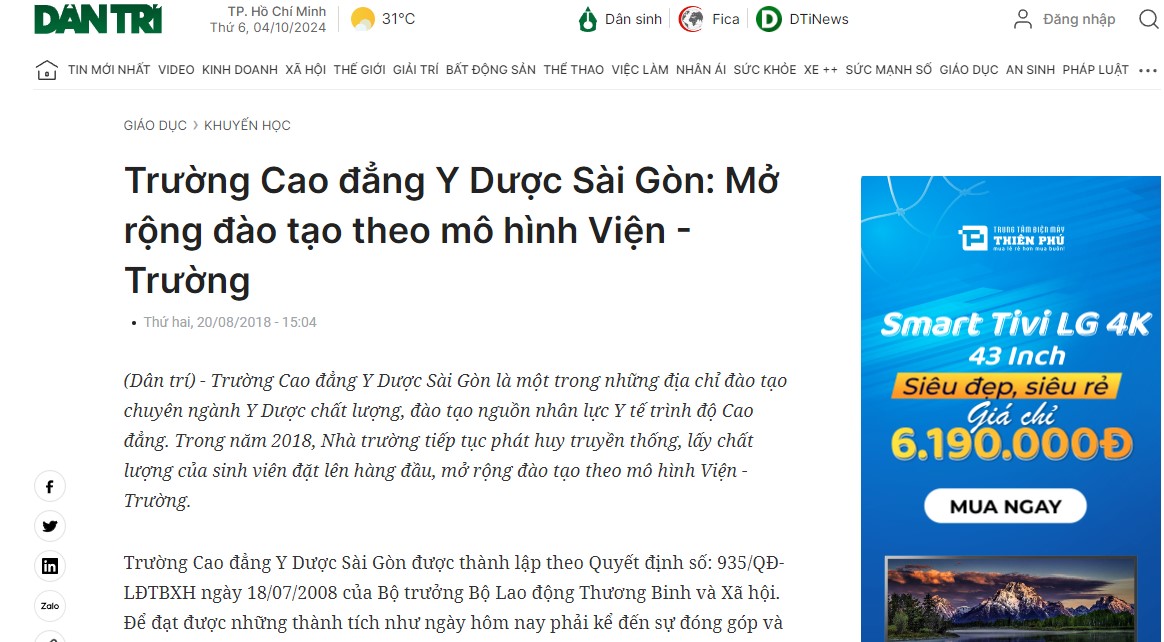 Trường Cao Đẳng Y Dược Sài Gòn
