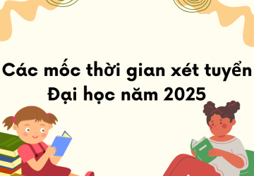 Xét tuyển Đại học năm 2025 cùng các mốc thời gian quan trọng